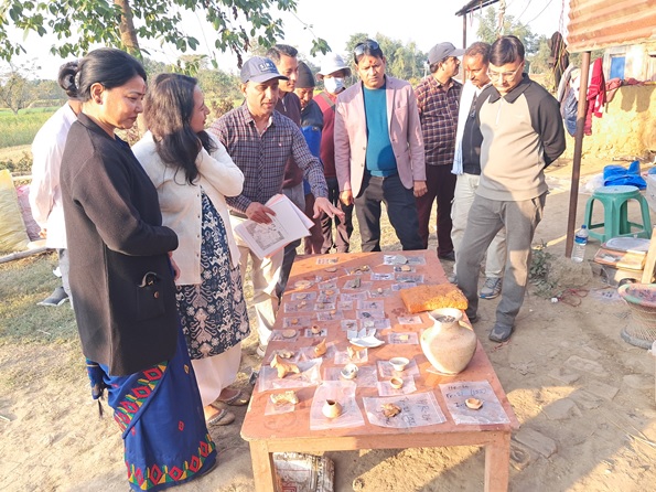 पाण्डितपुरमा पुरातात्विक उत्खननः छैटौं शताब्दी ईसा पूर्वका बौद्ध संरचना र कुशान कालका सिक्का भेटिए