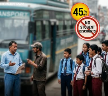 ४५ प्रतिशत विद्यार्थी छुट लागू नगर्ने यातायात व्यवसायीको चेतावनी