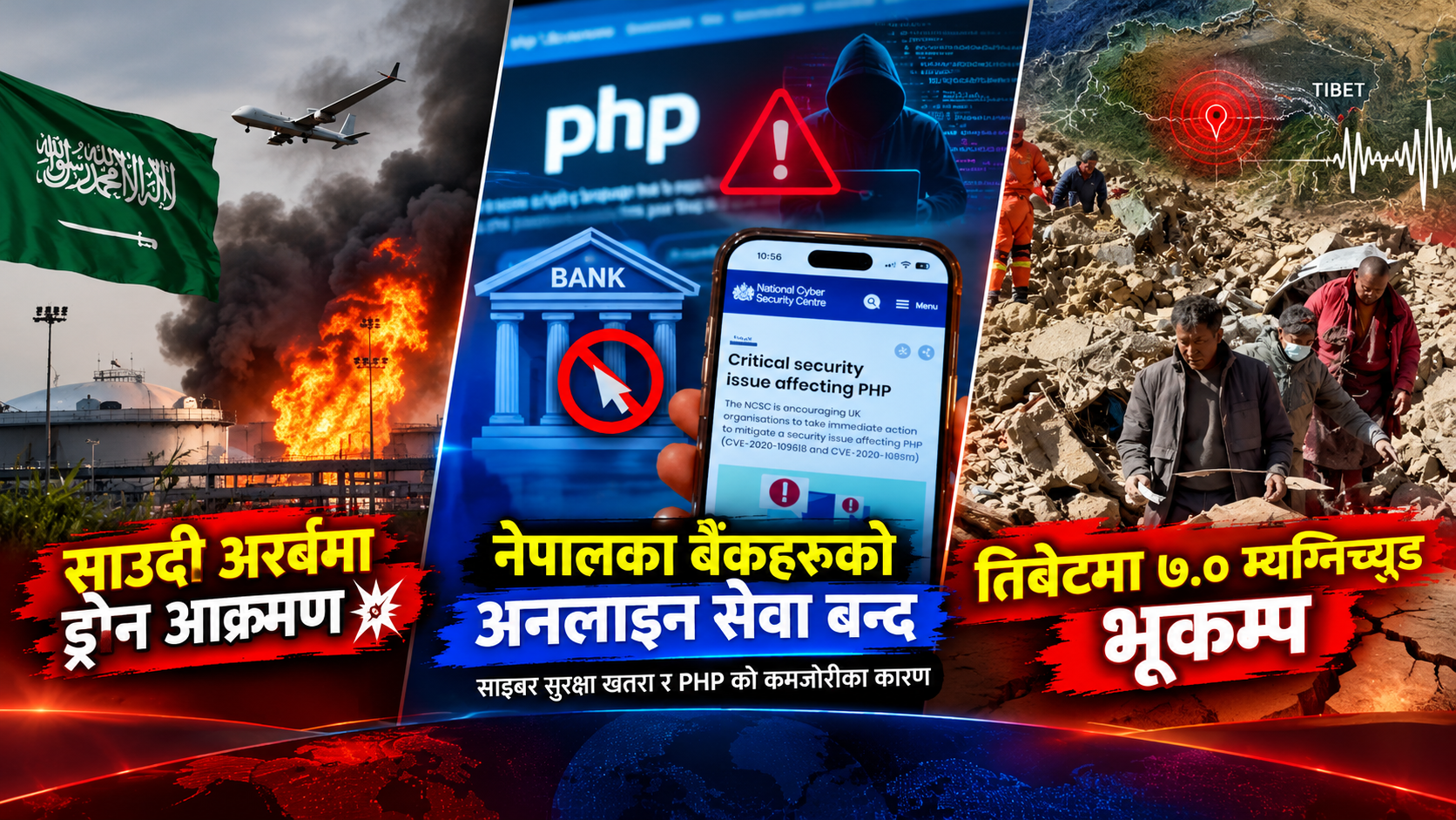 🔴Today News: बैंकको अनलाइन सेवा बन्द | साउदीमा नेपालीको मृत्यु | तिब्बत भूकम्प: १६ मृत
